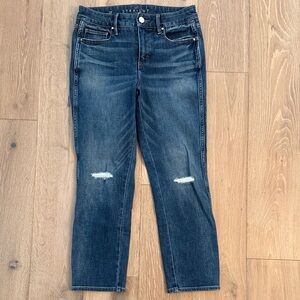 White House Black Market Dark Blue Straight Leg Ankle Jeans